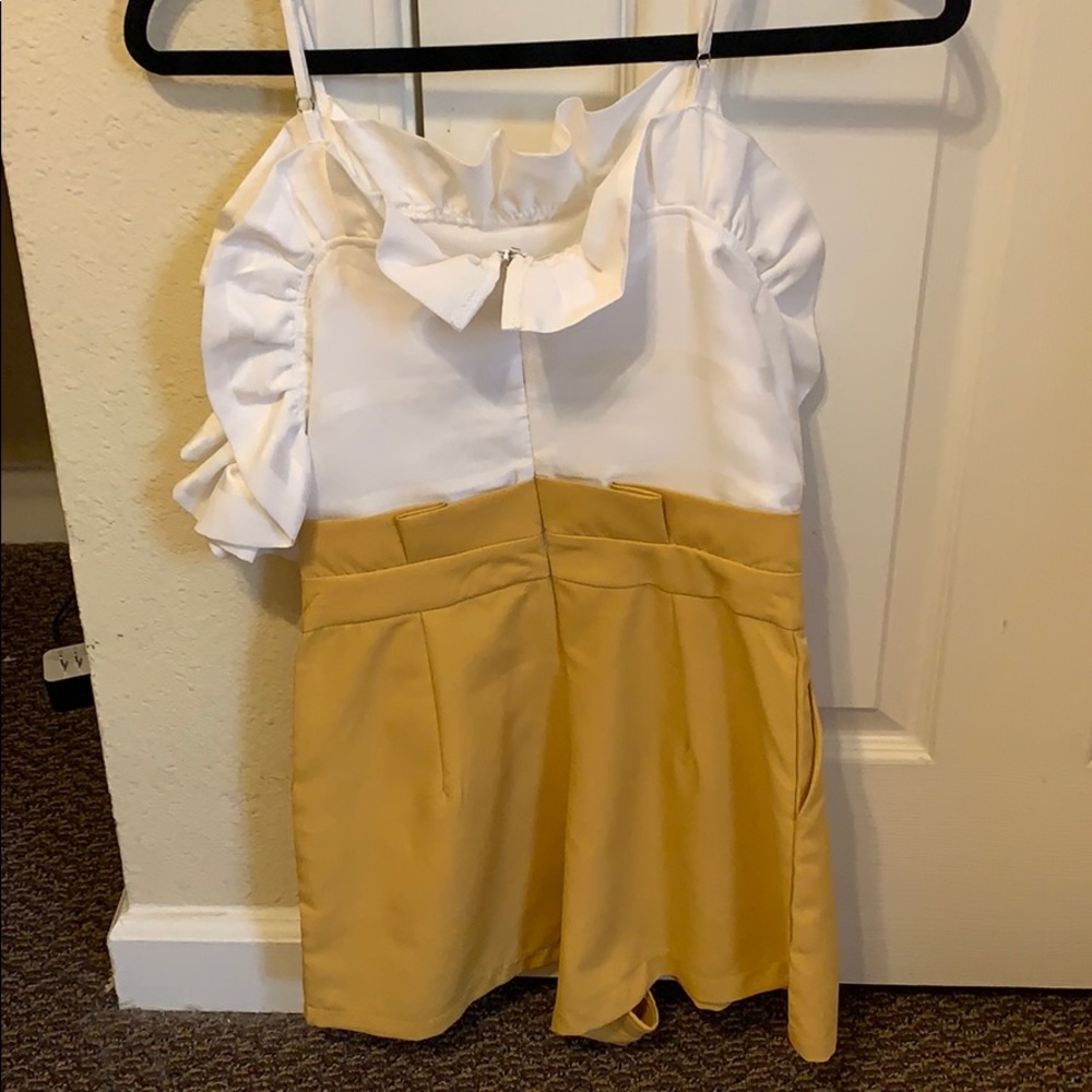 White and Gold Romper - Picture 2 of 2